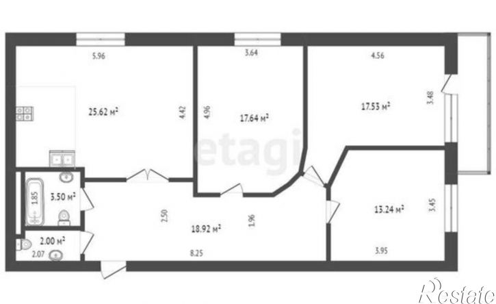 4-комн квартира ул Л.Толстого, 6,  д. 6