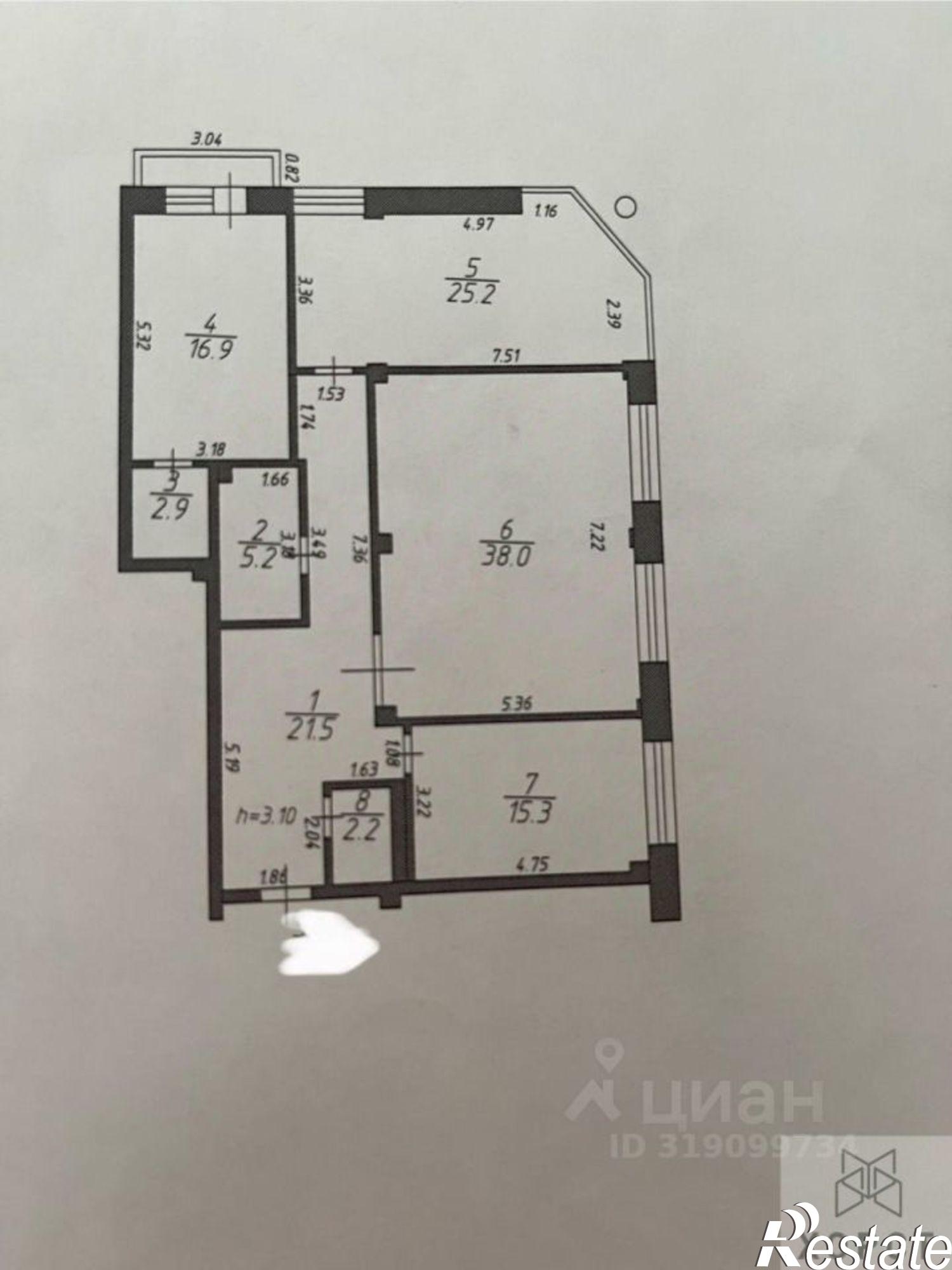 Купить квартиру за 30 700 000 рублей на улица Маршала Жукова, 2