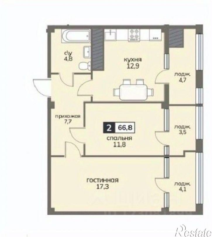 2-комн квартира в новом доме ул Серова, 468/3,  д. 468/3