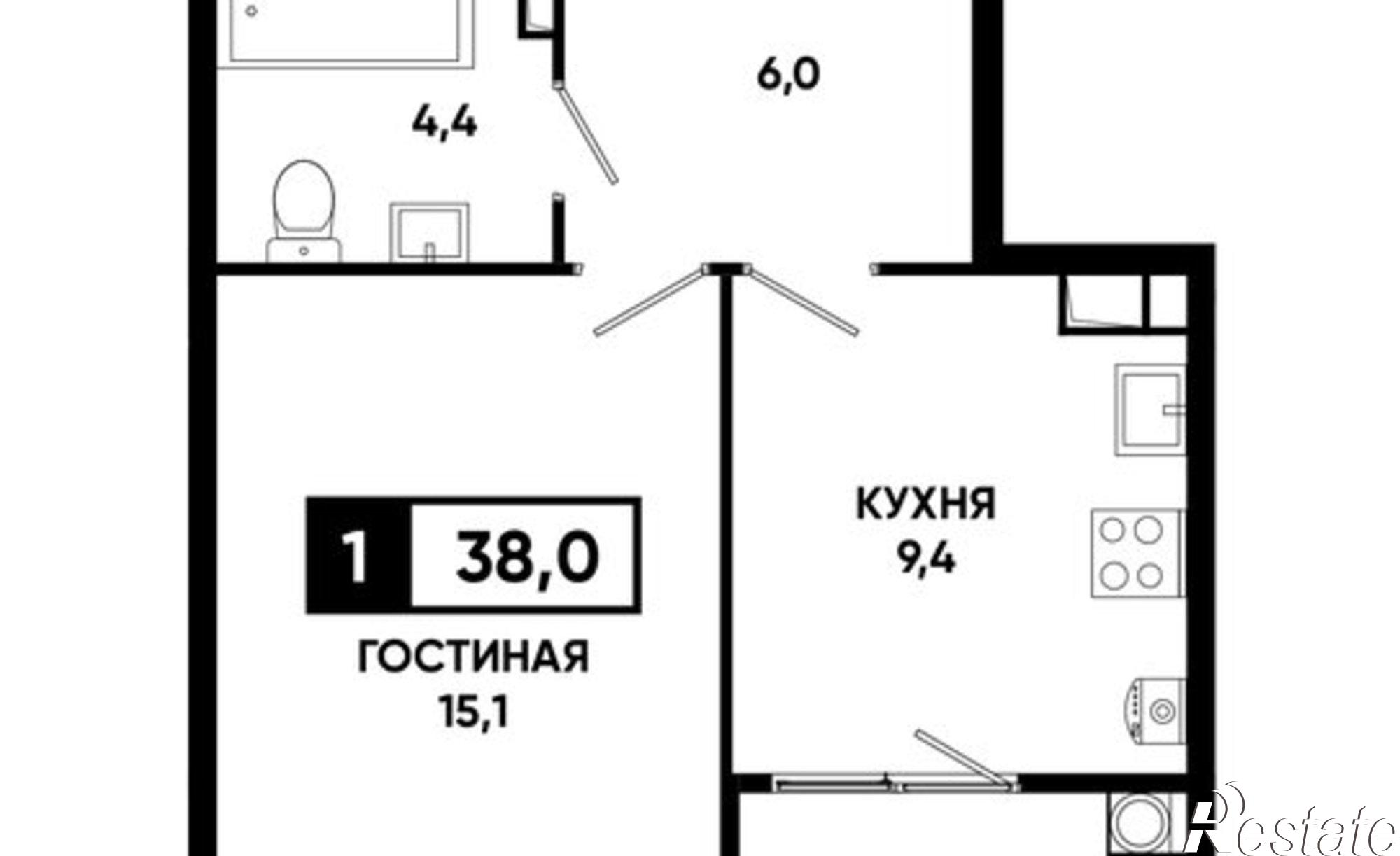 Купить квартиру за 4 256 000 рублей на Российский пр-кт, 16