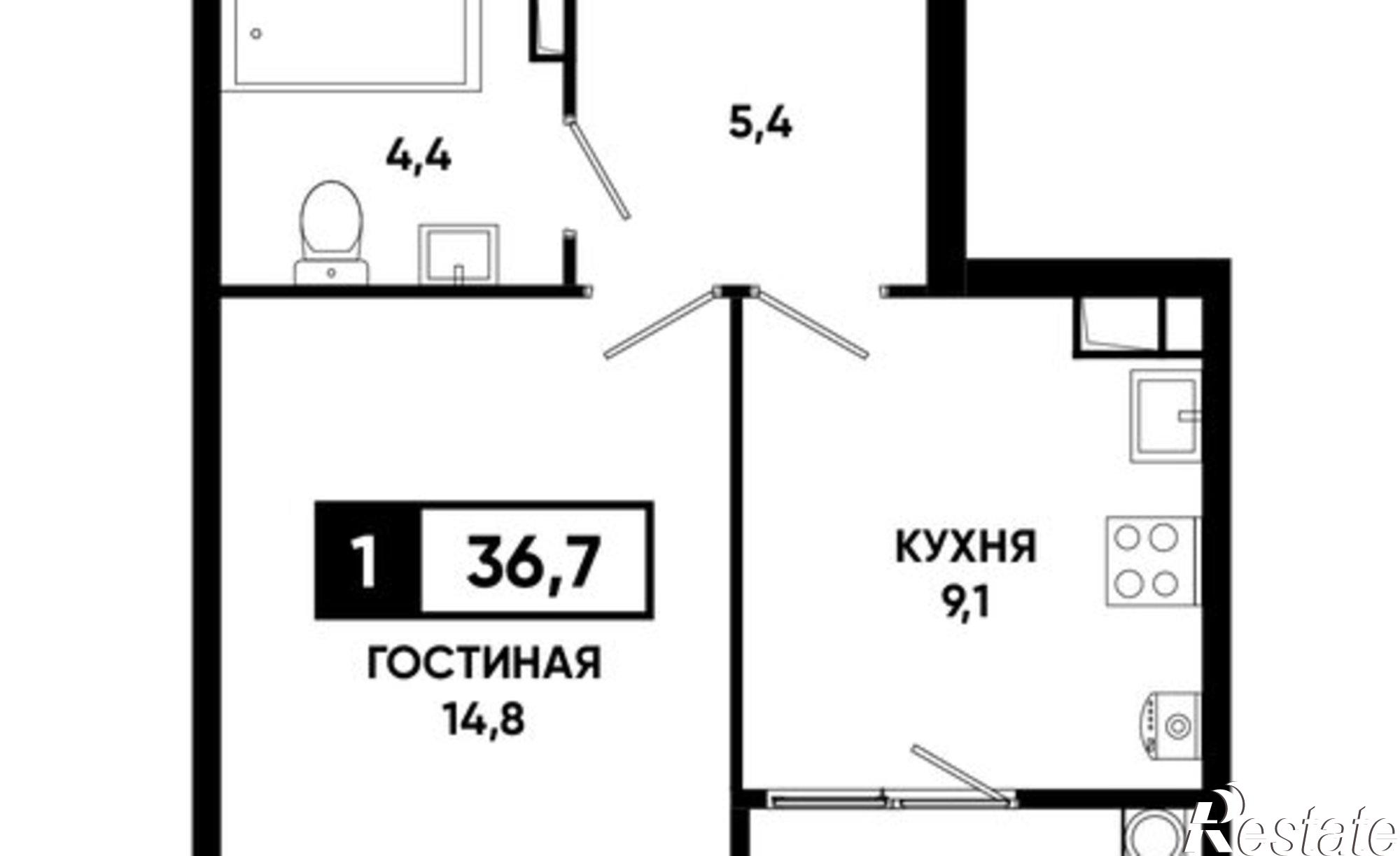 Купить квартиру за 4 110 400 рублей на Российский пр-кт, 16