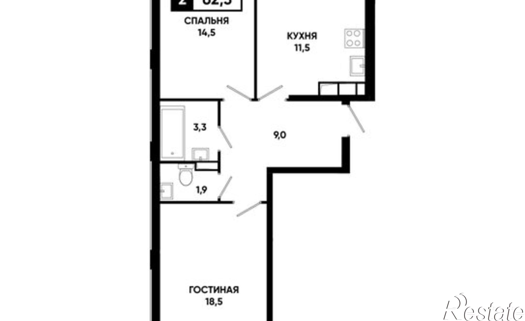 Купить квартиру за 6 230 000 рублей на Российский пр-кт, 16
