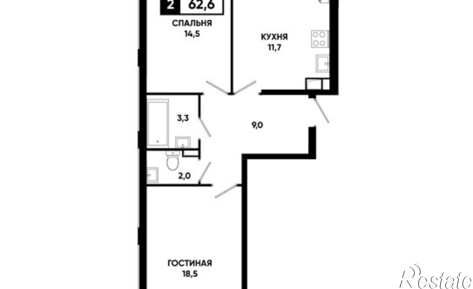 Купить квартиру за 6 260 000 рублей на Российский пр-кт, 16