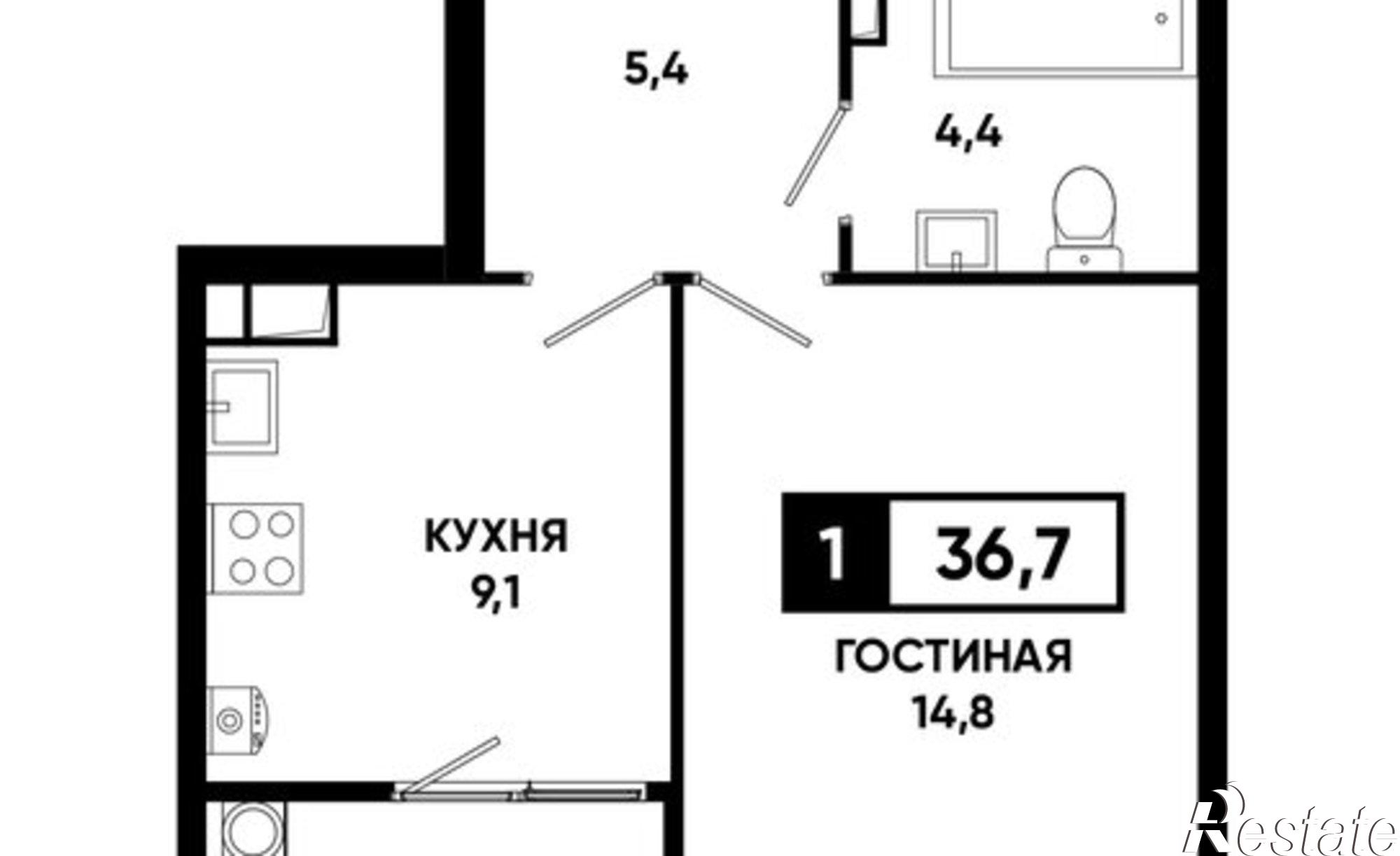 Купить квартиру за 4 110 400 рублей на Российский пр-кт, 16