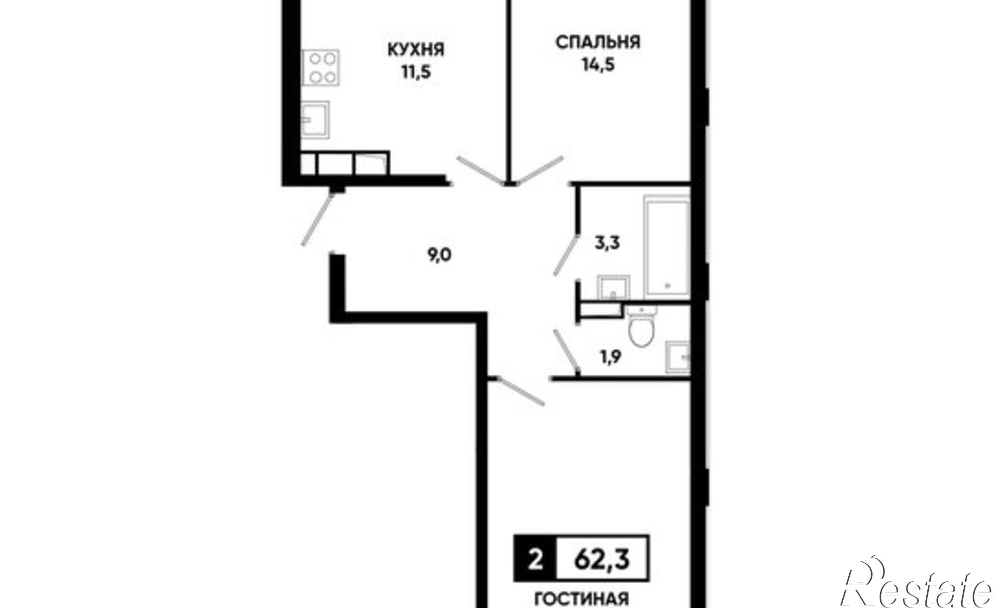 Купить квартиру за 6 230 000 рублей на Российский пр-кт, 16