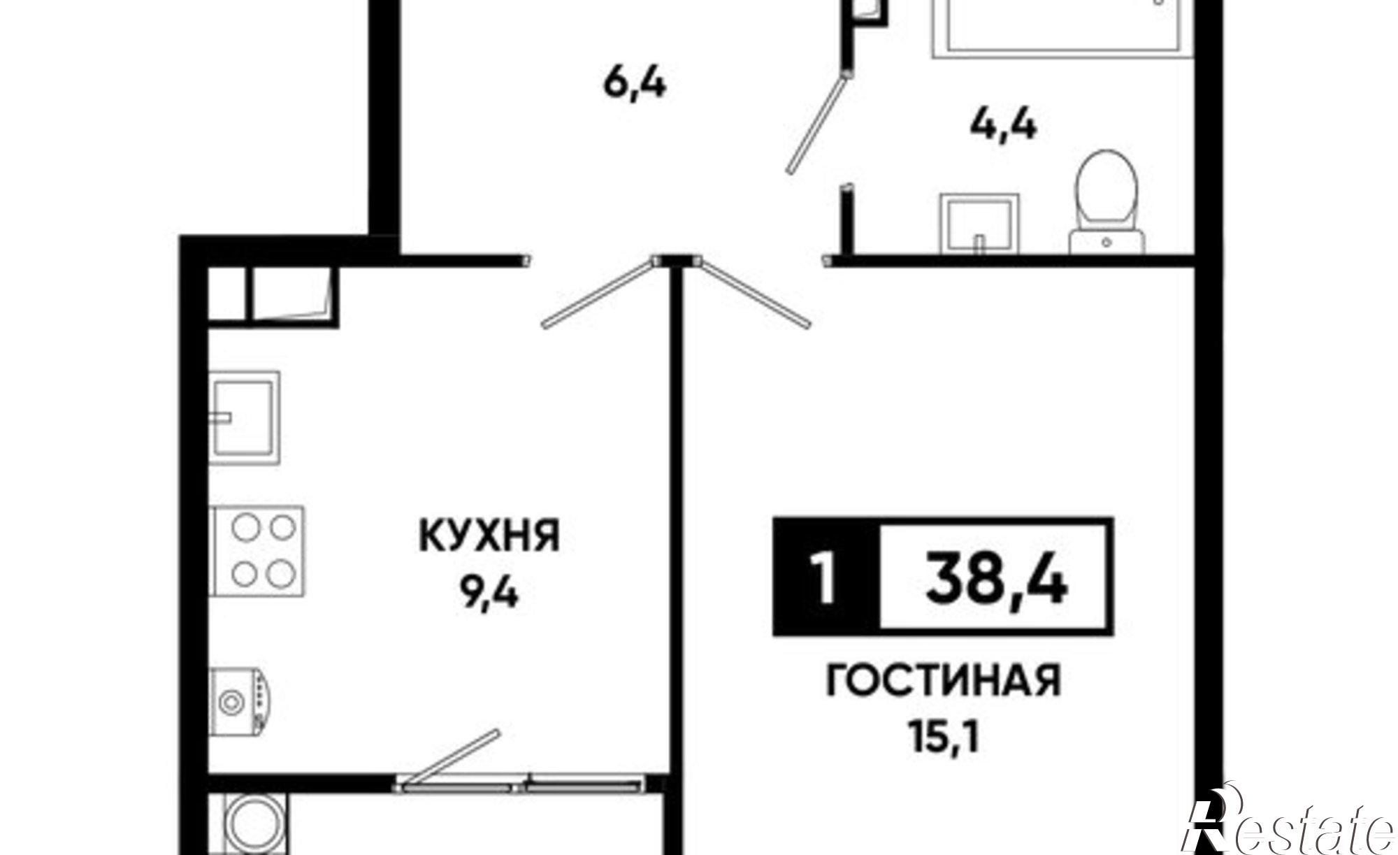 Купить квартиру за 4 300 800 рублей на Российский пр-кт, 16