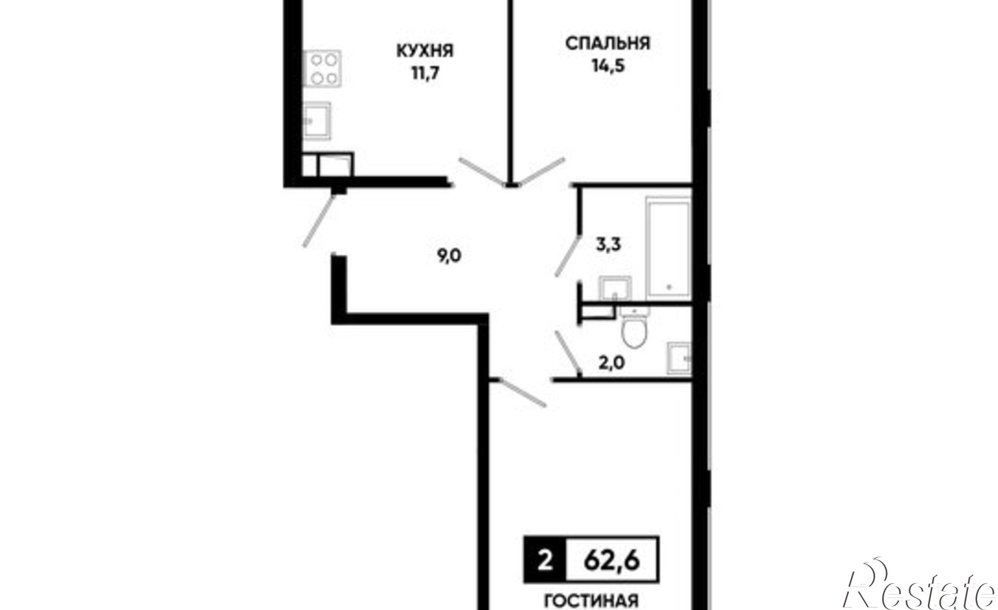Купить квартиру за 6 260 000 рублей на Российский пр-кт, 16