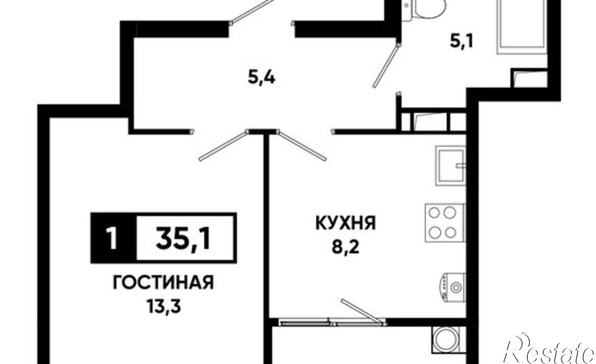 Купить квартиру за 4 036 500 рублей на Российский пр-кт, 16