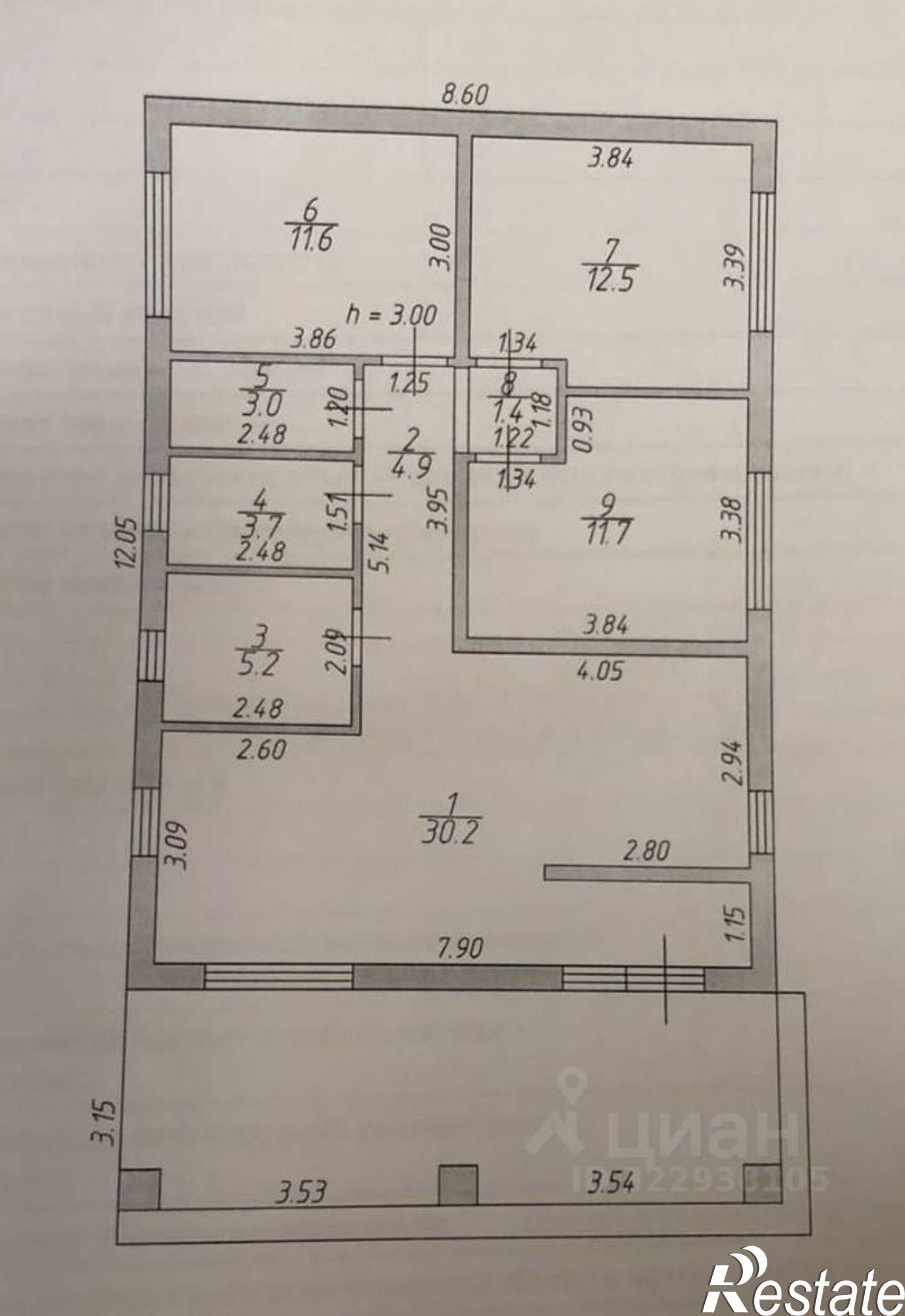 Купить дачу, дом, коттедж за 11 500 000 рублей на улица Росгипрозем-3, 106
