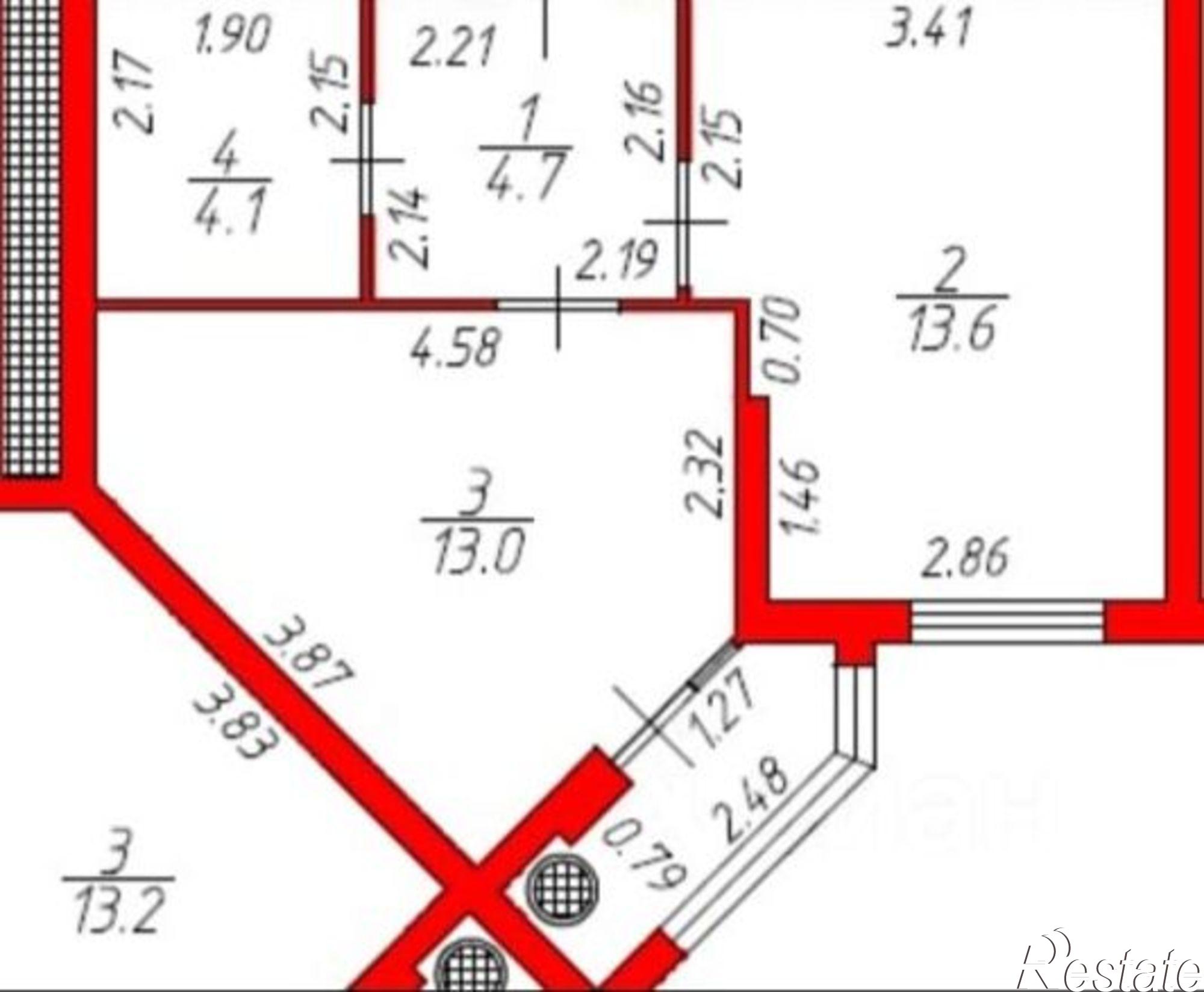 Купить квартиру за 4 500 000 рублей на Гражданская улица, 1/4