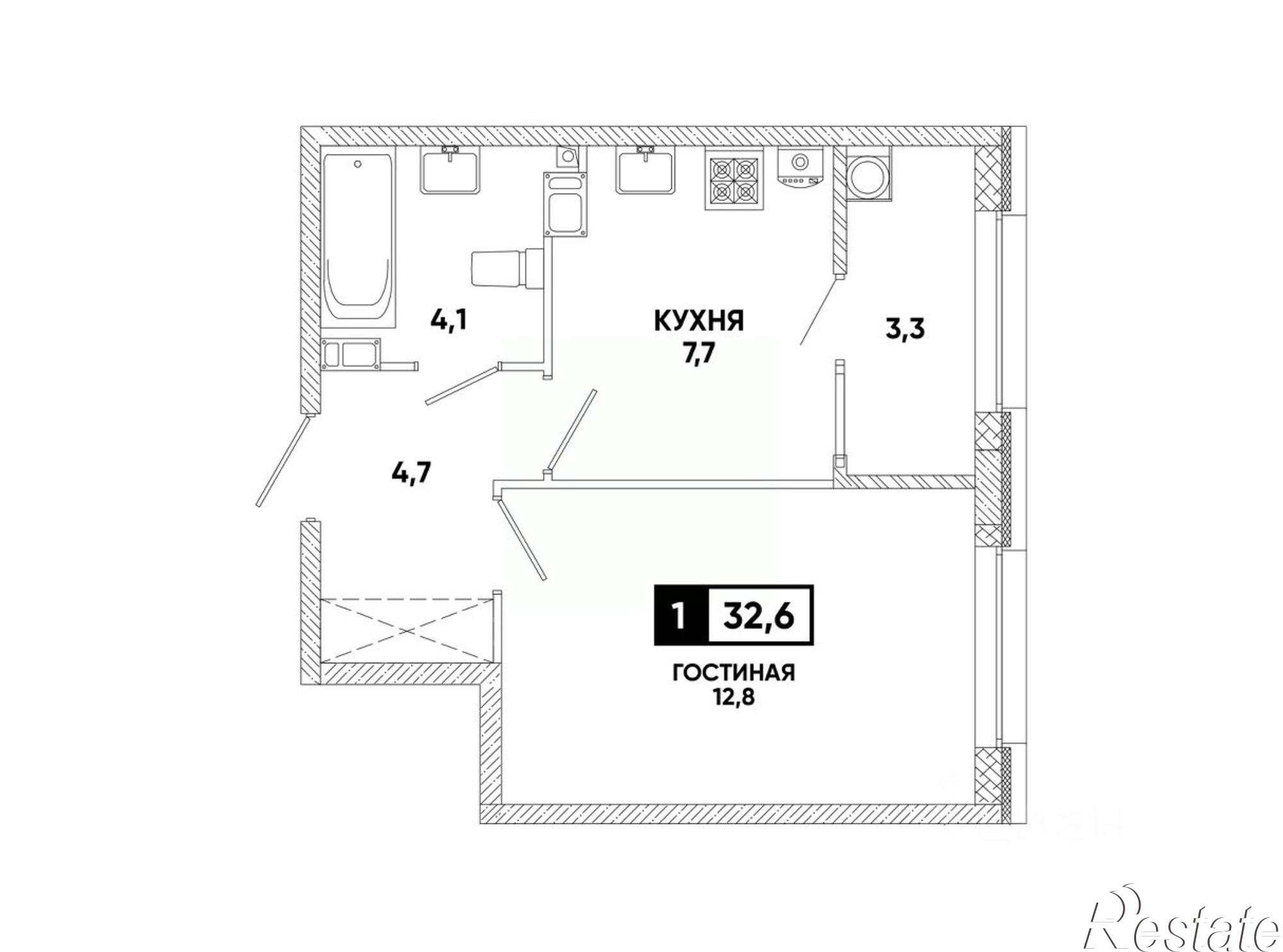 Купить квартиру за 4 355 360 рублей на улица Андрея Голуба, 12к1