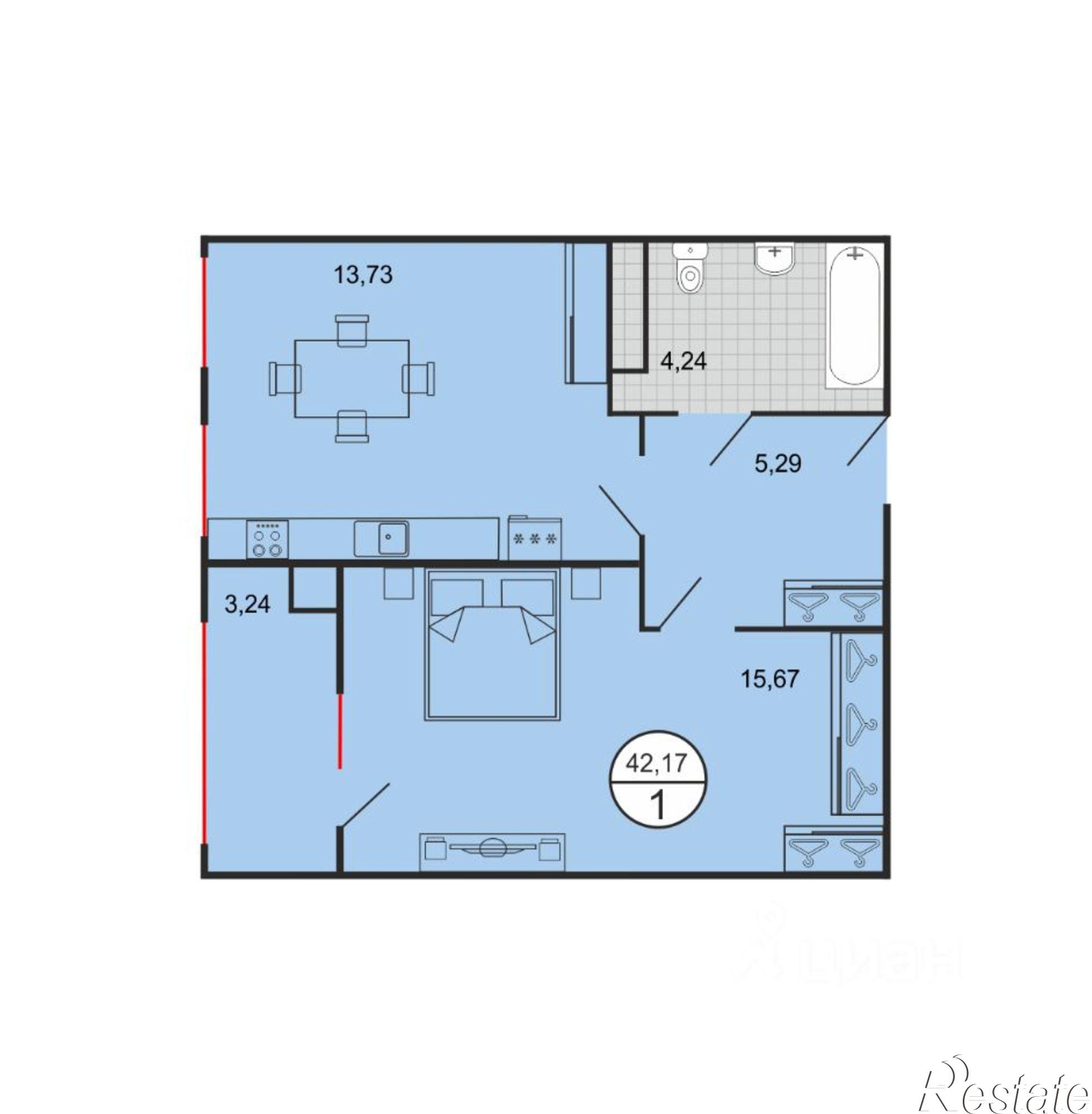 Купить квартиру за 3 921 810 рублей на ул Бакинская, 47