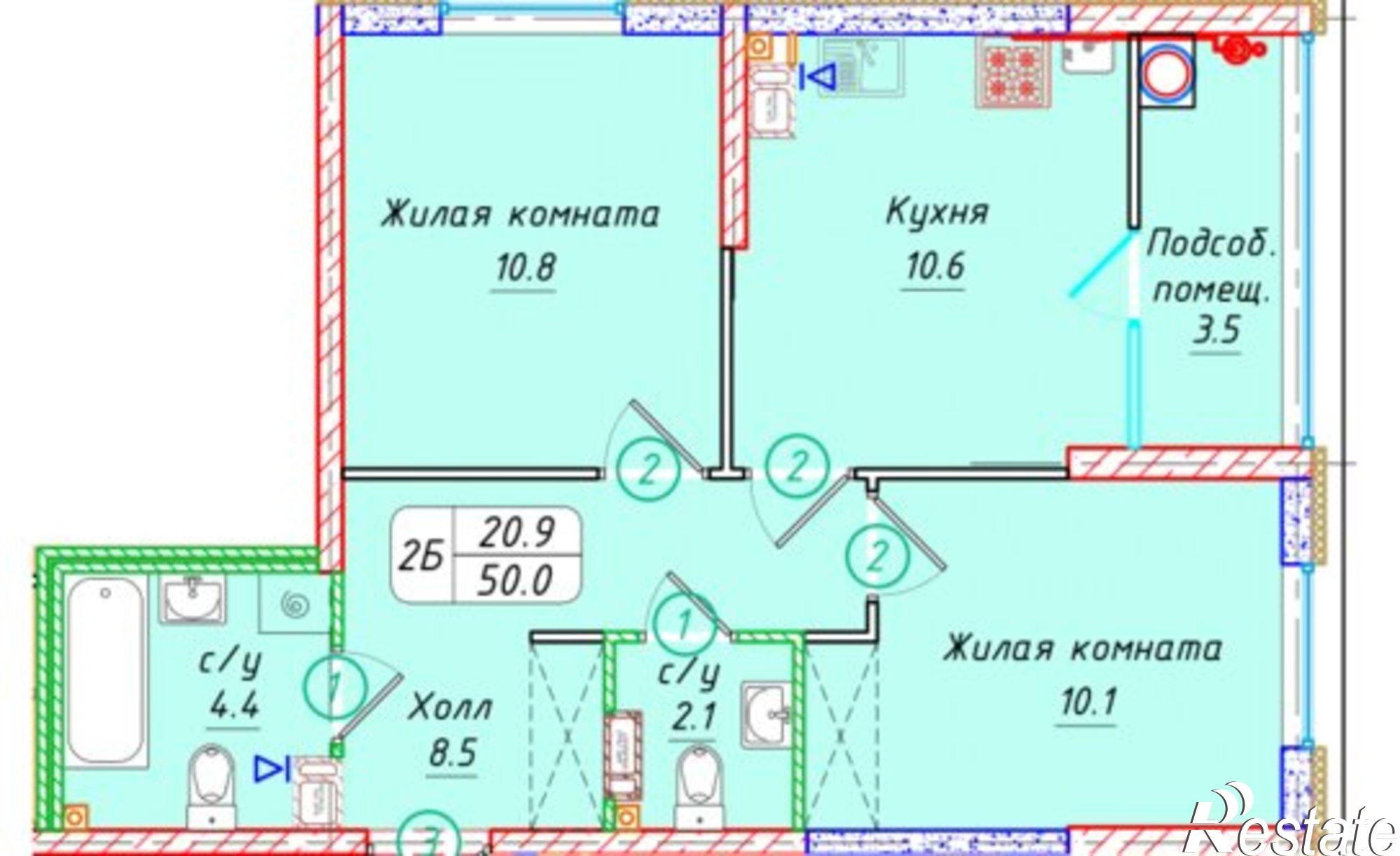 Купить квартиру за 5 850 000 рублей на улица Западный Обход, 50А