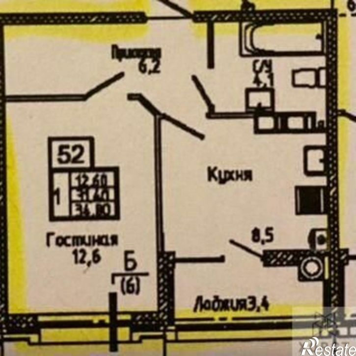1-комн квартира Российский проспект, 17 к1,  д. 17 к1