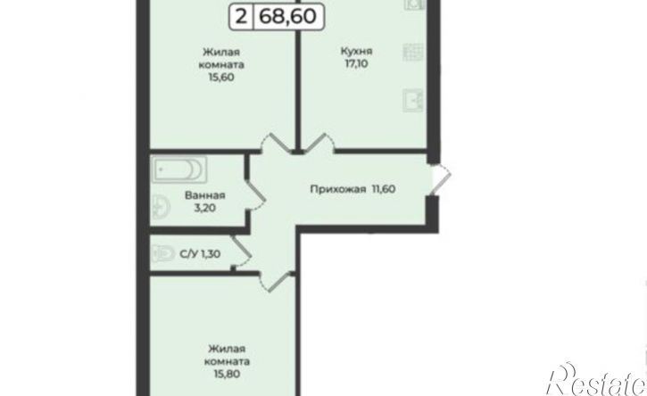 2-комн квартира в новом доме ул Рогожникова, 21,  д. 21
