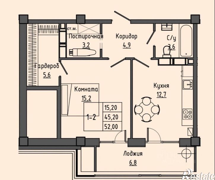 1-комн квартира улица Ленина, 411,  д. 411