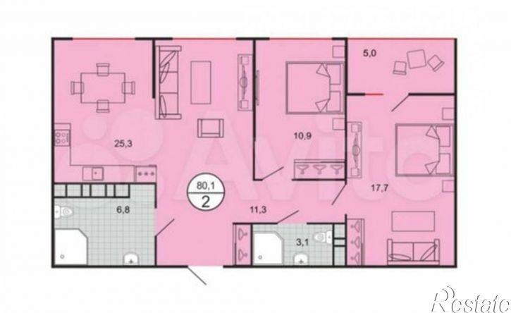 2-комн квартира Биологическая улица, 18Д,  д. 18Д