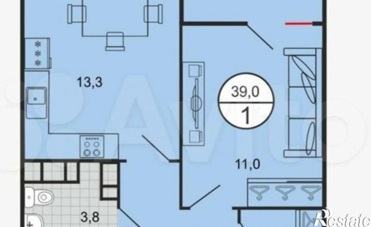 1-комн квартира ул Биологическая, 18д,  д. 18д