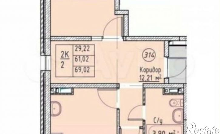 2-комн квартира ул Биологическая, 18д,  д. 18д
