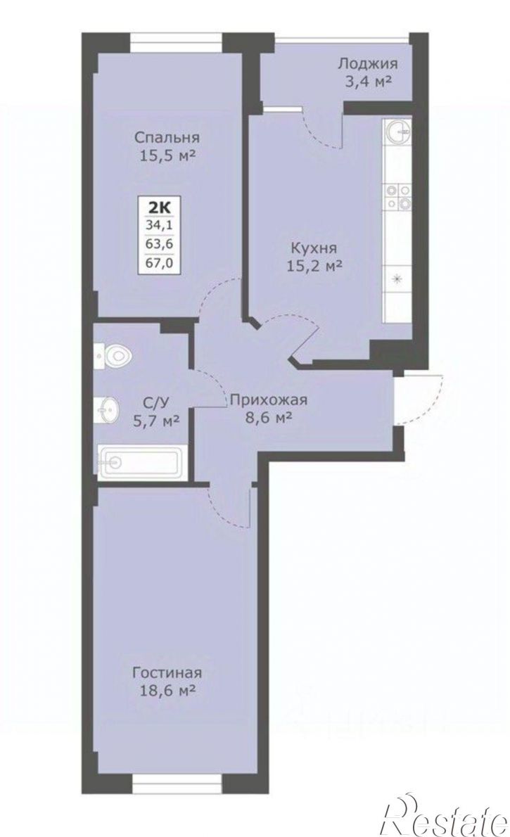 2-комн квартира в новом доме 3-й Юго-Западный проезд, 4А,  д. 4А
