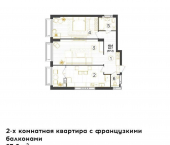 2-комн, 87 кв м, этаж 8/12 улица Артёма, 18Б