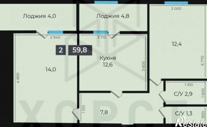 2-комн квартира улица Южный Обход, 53В