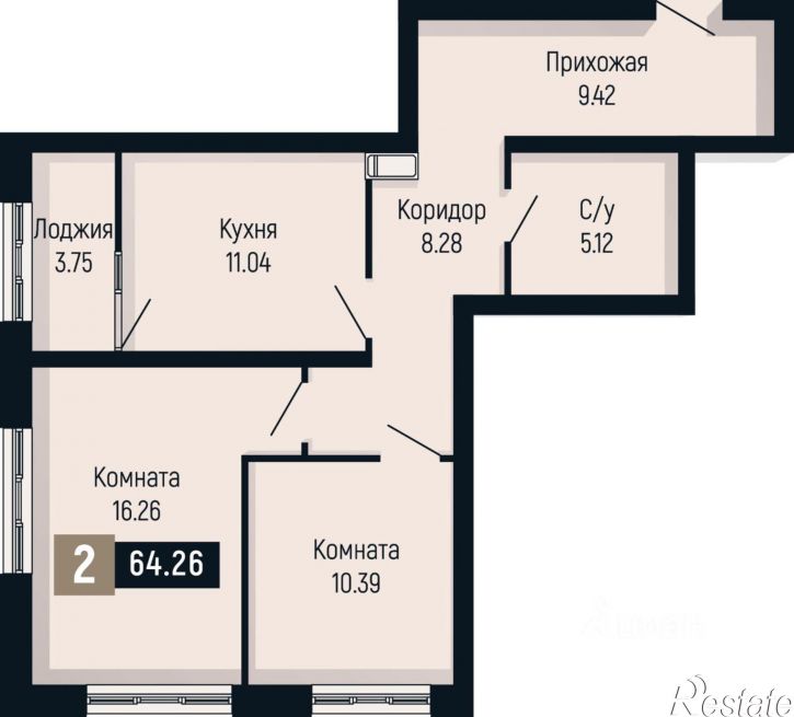 2-комн квартира в новом доме ул Краснофлотская, 101,  д. 101