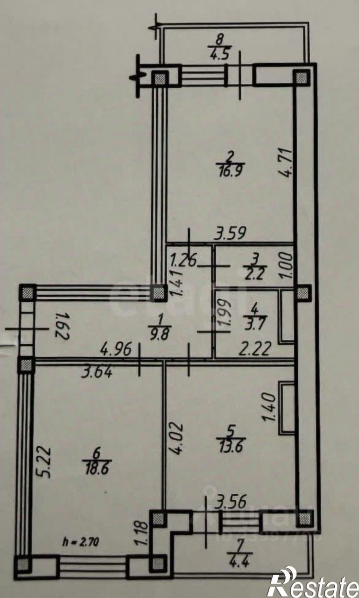 2-комн квартира улица Доваторцев, 84/4,  д. 84/4
