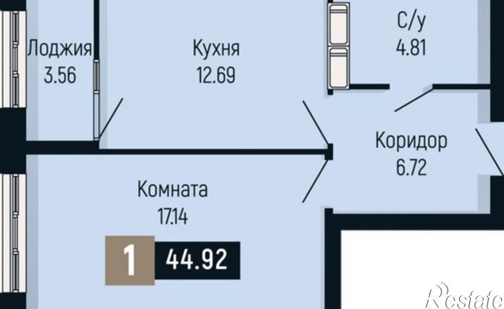 1-комн квартира в новом доме улица Мира, 429,  д. 429