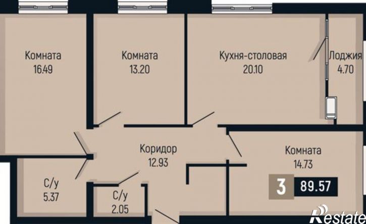 3-комн квартира в новом доме улица Мира, 429,  д. 429