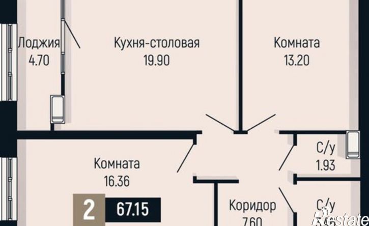 2-комн квартира в новом доме ул Мира, 429,  д. 429