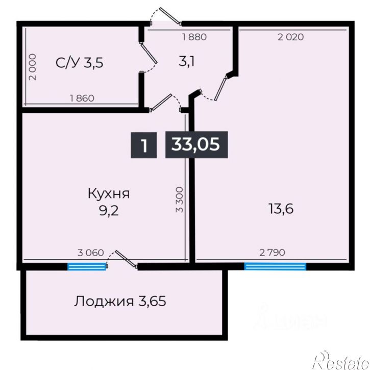 1-комн квартира в новом доме улица Южный Обход, 53В,  д. 53В