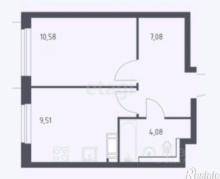 1-комн квартира ул Биологическая, 10,  д. 10
