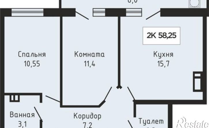 2-комн квартира в новом доме улица Южный Обход, 53Б,  д. 53Б