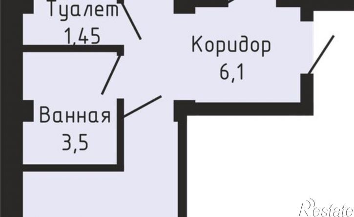 2-комн квартира в новом доме улица Южный Обход, 53Б,  д. 53Б