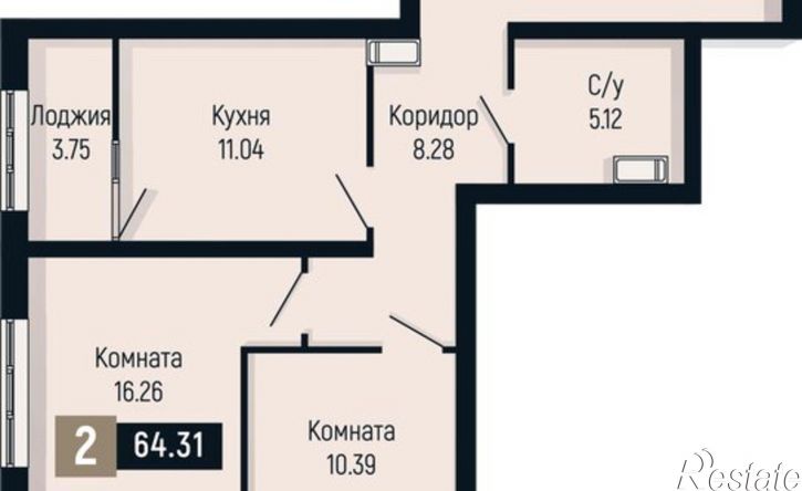 2-комн квартира в новом доме улица Мира, 429,  д. 429