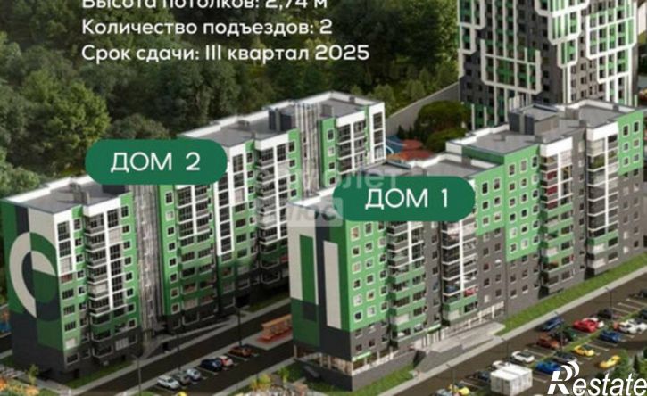 3-комн квартира в новом доме Полевая улица, 601,  д. 601