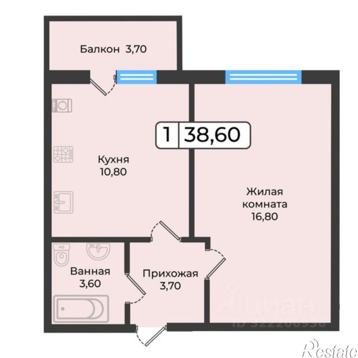 1-комн квартира в новом доме ул Рогожникова, 21,  д. 21