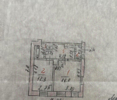 2-комн, 40кв м, этаж 1/1 ул Калинина, 51