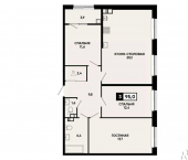 2-комн, 95 кв м, этаж 3/16 улица Андрея Голуба, 12к14