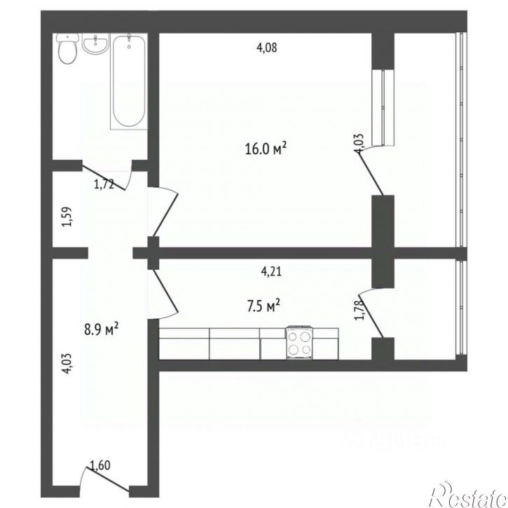 1-комн квартира ул Ясеновская, 36,  д. 36