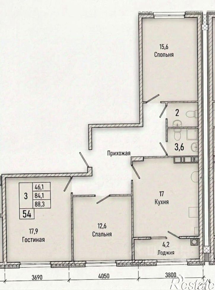3-комн квартира Ставрополь г.