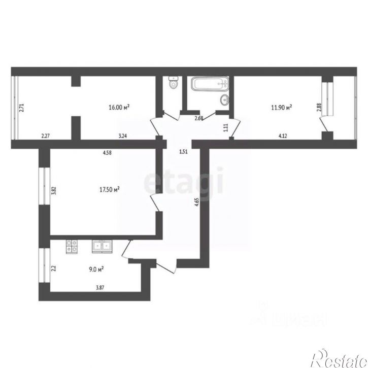 3-комн квартира ул Тельмана, 238/1,  д. 238/1