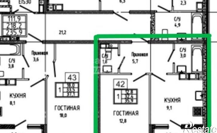 1-комн квартира в новом доме 3 Юго-Западный пр-д, 8 2,  д. 8 2,  к. 2