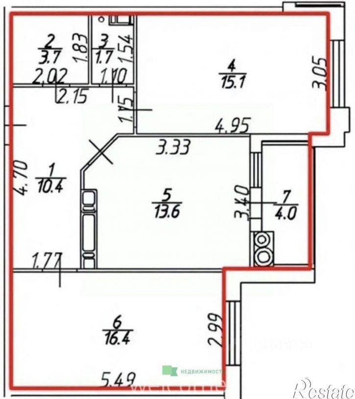 2-комн квартира улица Матрены Наздрачевой, 5/1,  д. 5/1
