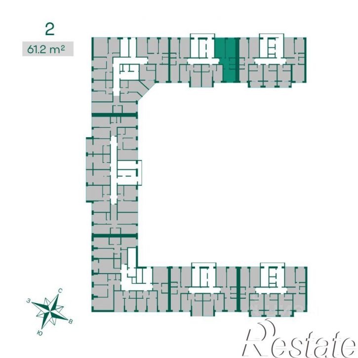 2-комн квартира в новом доме Индустриальная улица, 50 к1,  д. 50 к1