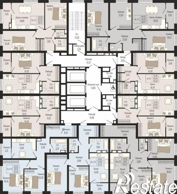 2-комн квартира в новом доме улица Ленина, 384,  д. 384