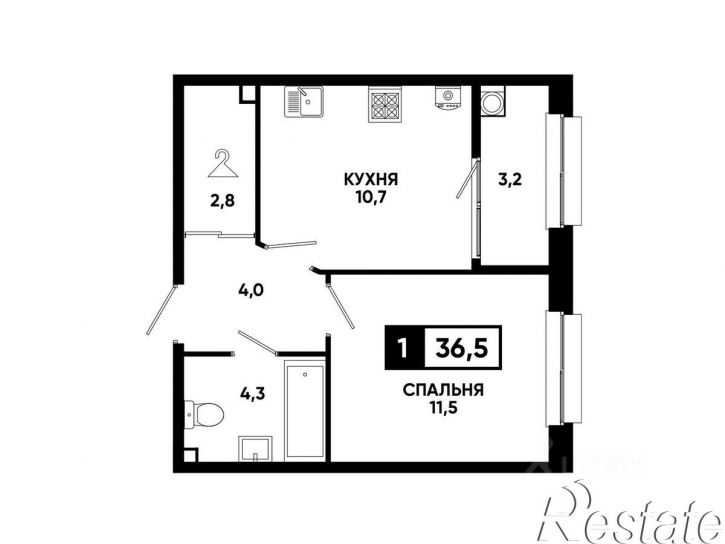 1-комн квартира в новом доме улица Андрея Голуба, 12 к6,  д. 12 к6