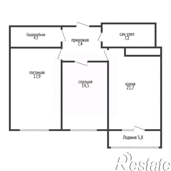 2-комн квартира улица Пирогова, 5/3,  д. 5/3