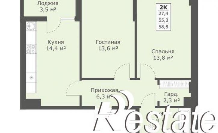 2-комн квартира в новом доме 3-й Юго-Западный проезд, 8 к3,  д. 8 к3